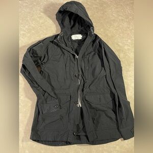 Wings + Horns Black Full Zip Button Closure Hoodie Jacket Size M‎